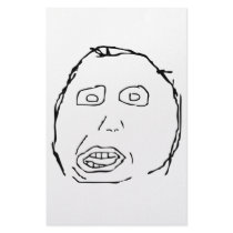 Herp Derp Idiot Rage Face Meme Personalized Stationery