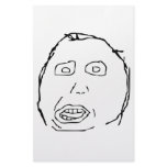 Herp Derp Idiot Rage Face Meme Personalized Stationery