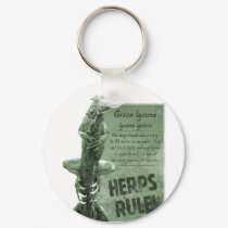 Herps Rule Iguana Keychain