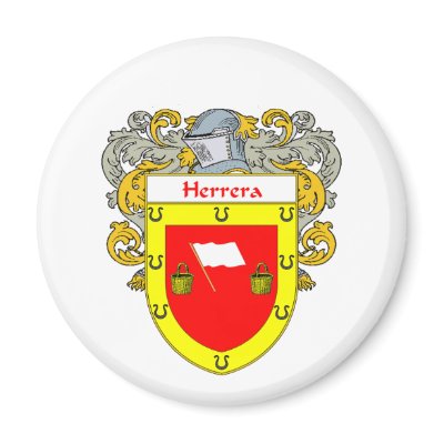 Herrera Coat of Arms (Mantled) Fridge Magnet by NameGame Herrera Coat of Arms (Mantled) Fridge Magnet by NameGame