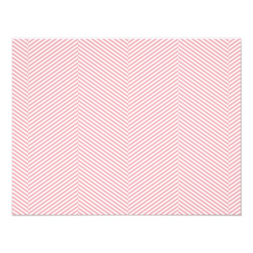 Herringbone personalized flat note cards - pink