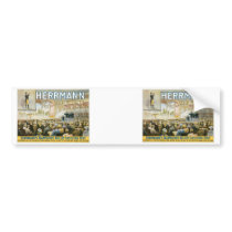 Herrmann The Great ~ Vintage Bullet Catching Act Bumper Stickers