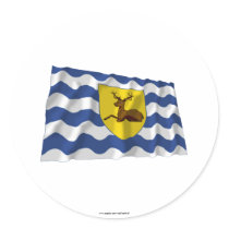 Hertfordshire Waving Flag Sticker