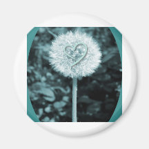 Herz blume heart flower fridge magnet