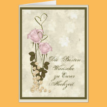 Herzen und Rosen Hochzeitswuensche karten