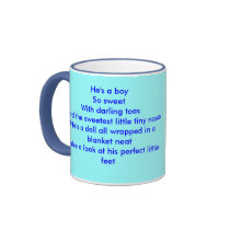 He's a Boy, mugs
