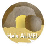 He's Alive! Round Sticker