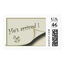 He's arrived - Baby Stamp