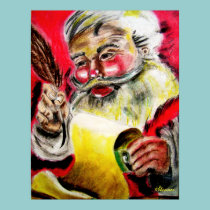 "He's Checking His List" posters by DonnaSK "He's Checking His List" posters