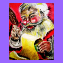 "He's Checking His List" posters by DonnaSK "He's Checking His List" posters