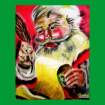 "He's Checking His List" posters by DonnaSK "He's Checking His List" posters