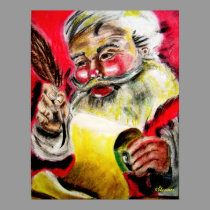 "He's Checking His List" posters