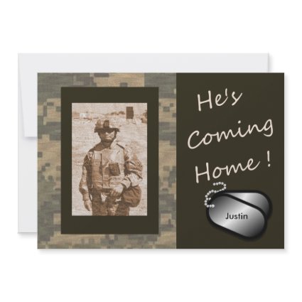 He's Coming Home! Welcome Home Party invitation