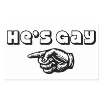 He's Gay! Sticker