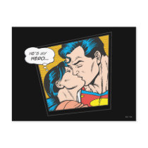 He's my hero postcard