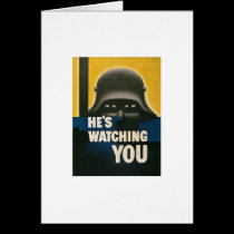 He's Watching You - Vintage WWII cards