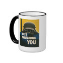 He's Watching You - Vintage WWII mugs by scenesfromthepast He's Watching You - Vintage WWII mugs
