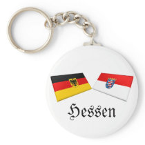 Hessen, Germany Flag Tiles Key Chain