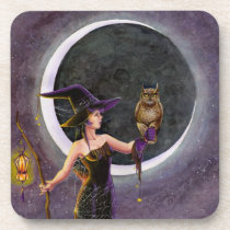 Hester and the Owl cork coasters