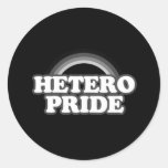 Hetero Pride Round Sticker