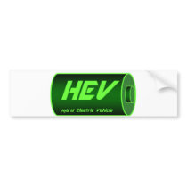 HEV green battery Bumper Stickers