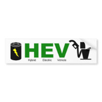 HEV green pump and battery Bumper Stickers