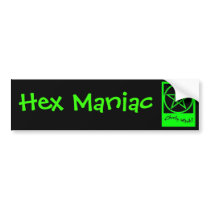 Hex Maniac Bumper Sticker bumper stickers by CheekyWitch Hex Maniac Bumper Sticker bumper stickers
