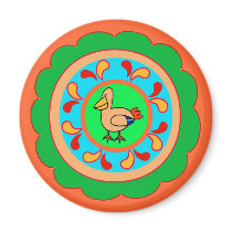 Hex Sign  Bird magnets