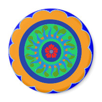 Hex Sign Flower magnets