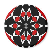 Hex Sign Red Black magnets
