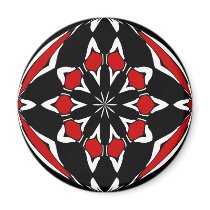 Hex Sign Red Black magnets