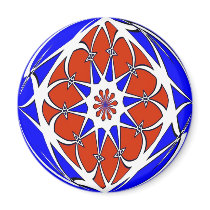 Hex Sign Red White Blue magnets