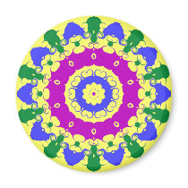 Hex Sign Spring Green and Blue magnets