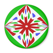 Hex Sign Spring Red Ribbon magnets