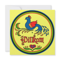 Hex Sign Welcome Bird invitations
