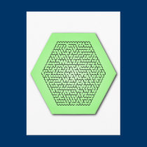 Hexagon Maze postcards
