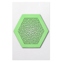 Hexagon Maze Custom Stationery