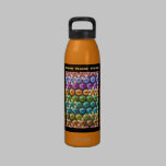 Hexagon Quilt Warm Rainbow - Personalized water bottles