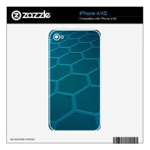 Hexagon Tron iPhone 4/4S iPhone 4S Decals
