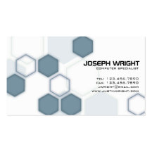 Hexagons - Blue Business Card Template