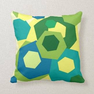 Hexagons Throw Pillow