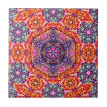 Hexagram of Persistence  Ceramic Tile