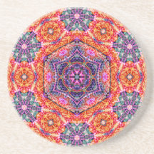 Hexagram of Persistence  Sandstone Coaster