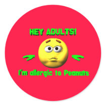 Hey Adults - Peanut Allergy Stickers