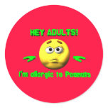 Hey Adults - Peanut Allergy Stickers