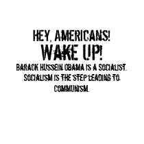 Hey, Americans!, Wake Up!, Barack Hussein Obama... t-shirts by jenniekurono Hey, Americans!, Wake Up!, Barack Hussein Obama... t-shirts