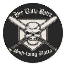 Hey Batta Batta Round Stickers