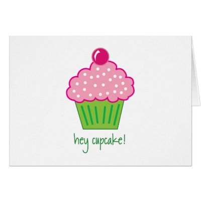 hey cupcake! greeting card by zuzuspetals