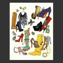 Hey Girls, need a new pair? (design n°2) postcards