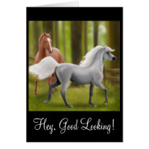 Hey Good Looking Horse Card